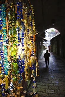 Images Dated 28th November 2011: Israel, Jerusalem, Old City, souvenir shop