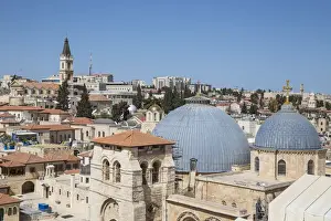 Walled City Prints: Israel, Jerusalem, Old City, View of Christian Quarter and the Church of the Holy