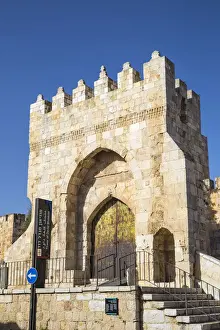 Israeli Prints: Israel, Jerusalem, Old Town, Entrance gate to The Tower of David also known as