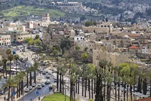 City Wall Prints: Israel, Jerusalem, View of Old Ciy looking towards Damascus Gate