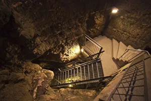 Biblical Prints: Israel, North Coast, Megiddo (AKA Armageddon), ruins of ancient city, underground