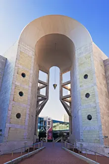 Opera House Prints: Israel, Tel Aviv, entrance archway to the Tel Aviv Museum of Art complex