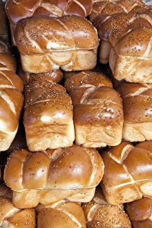 Images Dated 23rd March 2012: Israel, Tel Aviv, Shuk HaCarmel market, bread stall