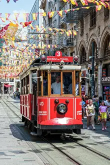 Shopping Prints: Istanbul nostalgic tramway, Istiklal Avenue (İstiklal Caddesi) pedestrian street