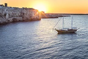 Bari District Prints: Italia, Italy, Apulia, Puglia, Bari district. Le Murge. Polignano a Mare