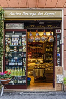 Italian drugstore selling typical local products, Rome, Lazio, Italy