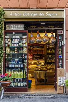 Italian drugstore selling typical local products, Rome, Lazio, Italy Italian drugstore selling typical local products, Rome, Lazio, Italy