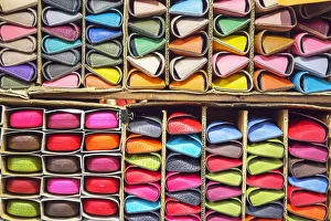 Goods Prints: Italian leather eyeglasses cases, Mercato Nuovo, Florence, Tuscany, Italy, Europe
