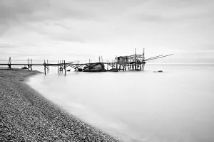 Images Dated 2nd November 2018: Italy, Abruzzo, Trabocchi coast, stilt fishing huts near Ortona