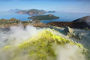 Volcanic Gallery: Italy, Aeolian Islands, Mediterranean Sea, Vulcano volcano, fumarole