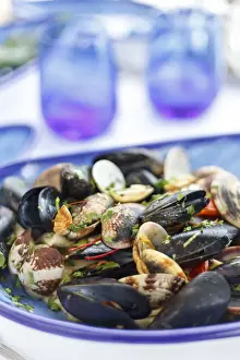 Italy, Amalfi Coast, Positano, Tagliatelle allo Scoglio