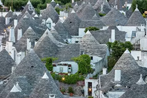 Images Dated 26th September 2022: Italy, Apuglia, Alberobello town, Trulli houses
