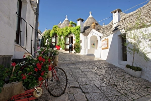 Mediterranean Area Prints: Italy, Apulia, Bari district, Itria Valley. Alberobello. Trulli (typical houses)