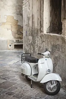 Italy, Apulia, Lecce district, Salentine Peninsula, Salento, Lecce. Vespa Scooter