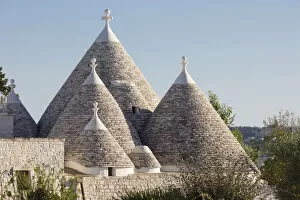 Images Dated 11th January 2019: Italy, Apulia (Puglia), Bari district, Itria Valley, traditional trulli rooftops