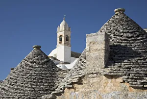 Images Dated 11th January 2019: Italy, Apulia (Puglia), Bari district, Itria Valley, traditional trulli rooftops