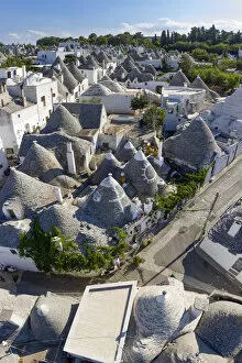 Images Dated 2nd August 2021: Italy. Apulia (Puglia). Itria Valley, Alberobello with traditional Trulli Houses