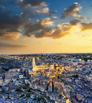 Rooftops Prints: Italy. Basilicata, Matera, Sassi (Unesco world heritage site)