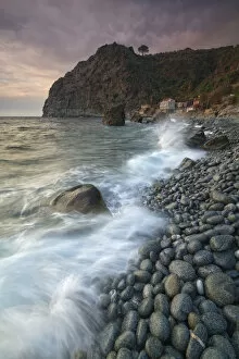 Images Dated 28th May 2014: Italy, Calabria, Palmi, Sunset at Marinella Beach