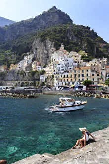 Italy, Campagnia, Amalfi Coast, Amalfi. The town of Amalfi