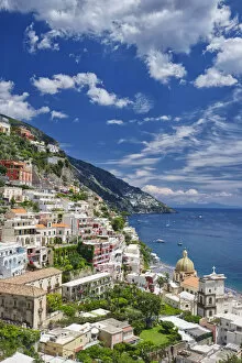 Images Dated 18th August 2021: Italy, Campania, Salerno district, Amalfi Coast, Positano. Santa Maria Assunta church