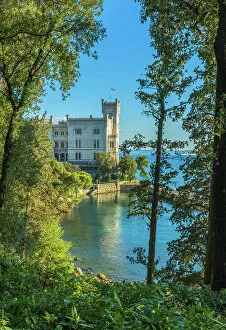 Images Dated 13th December 2022: Italy, Friuli Venezia Giulia. The castle of Miramare in the Gulf of Trieste