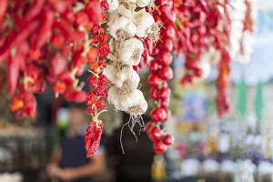Italy, Italia. Apulia, Puglia, Foggia district. Gargano, Vieste. Local products