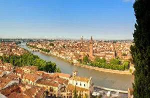 Images Dated 28th February 2014: Italy, Italia Veneto, Verona district. Verona. View from Castel San Pietro
