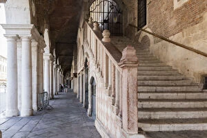 Italy, Italia. Veneto. Vicenza. Staircase of Palladian Basilica