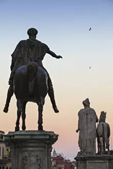 Italy, Lazio, Rome, Capitol Hilll, Equestrian statue of the Roman Emperor Marcus Aurelius