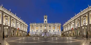 Roma Gallery: Italy, Lazio, Rome, Capitoline Hill, Piazza del Campidoglio, Palazzo Senatorio