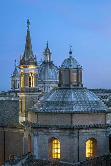 Italy, Lazio, Rome, Ponte, Chiesa di Santa Maria della Pace in foreground, Sant Agnese