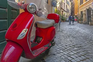 Moped Prints: Italy, Lazio, Rome, Ponte, Scooter