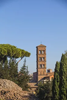 Images Dated 13th January 2015: Italy, Lazio, Rome, The Roman Forum, Temple of Venus and Rome