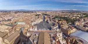 Lazio Prints: Italy, Lazio, Rome, The Vatican, St Peters Square from St Peter s