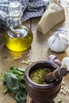 Genova Prints: Italy. Liguria. Genova district. Genova, Genoa. Pesto alla Genovese