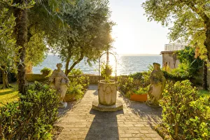 Italy. Lombardy. Brescia district. Lake Garda. Sirmione. Private Garden