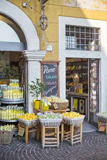 Italy. Lombardy. Brescia district. Lake Garda. Limone sul Garda. Souvenirs shop