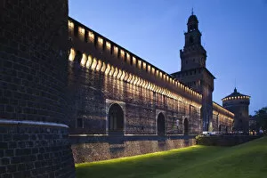 Italy, Lombardy, Milan, Castello Sforzesco castle