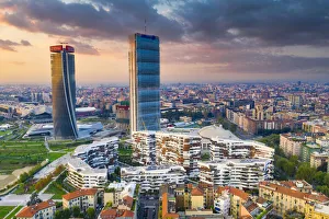 Italy, Lombardy, Milan, Citylife District, designed by Arata Isozaki, Daniel Libeskind Italy, Lombardy, Milan, Citylife District, designed by Arata Isozaki, Daniel Libeskind