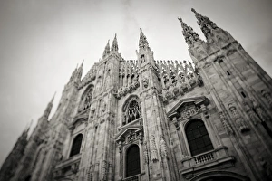Defocussed Prints: Italy, Lombardy, Milan, Piazza Duomo, Duomo cathedral, defocussed