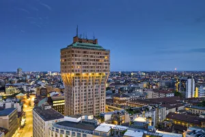 Milano Prints: Italy, Lombardy, Milan, Velasca Tower (1951, BPR Studio)