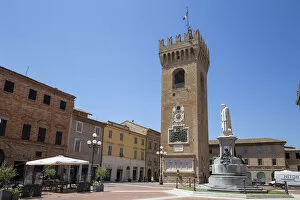 Images Dated 7th February 2019: Italy, Marche. Macerata district. Recanati. Torre del Borgo