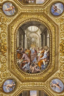 Images Dated 27th November 2012: Italy, Naples, Certosa di S. Martino, detail of fresco paintings inside the Church