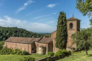 Images Dated 27th July 2017: Italy, Piedmont, the abbey of Vezzolano, a romanesque building