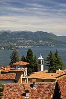 Hilltop Village Gallery: Italy, Piedmont, Lake Maggiore, Gignese, hilltop village above Stresa