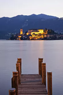 Italy, Piedmont, Lake Orta, San Giulio Island