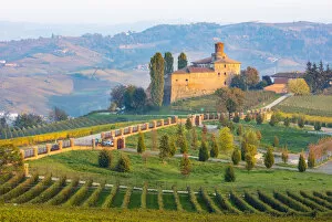 Italy, Piedmont (Piemonte), Colline del Barolo, Cuneo district, Langhe, Barolo, Castello