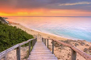 Italy, Piri Piri Beach at dawn, Salento, Apulia