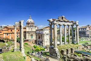 Italy, Rome, Colosseum and Roman Forum